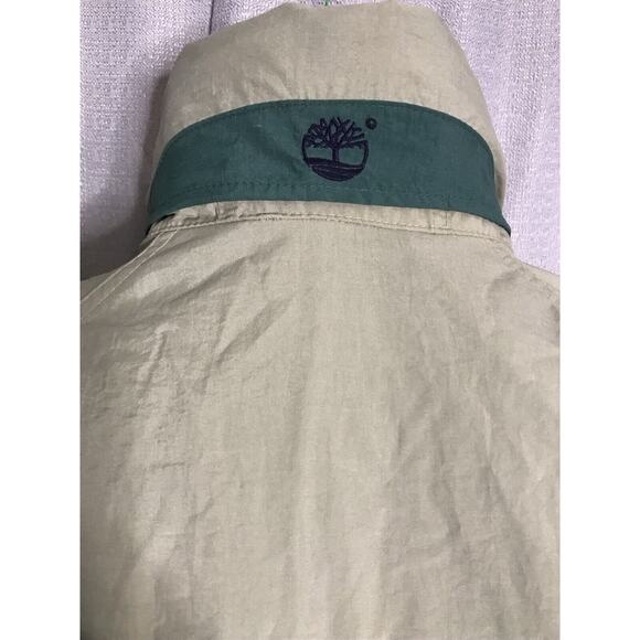 Vintage Timberland WeatherGear Windbreaker Mens Large‎ Tan Jacket 1996 - Picture 8 of 13